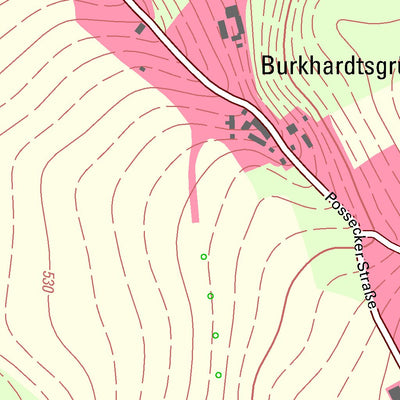 Staatsbetrieb Geobasisinformation und Vermessung Sachsen Burkhardtsgrün, Bösenbrunn (1:10,000 scale) digital map
