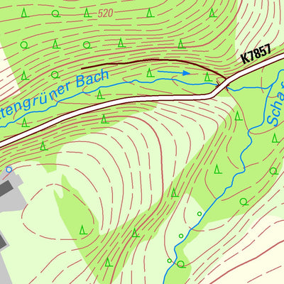 Staatsbetrieb Geobasisinformation und Vermessung Sachsen Burkhardtsgrün, Bösenbrunn (1:10,000 scale) digital map