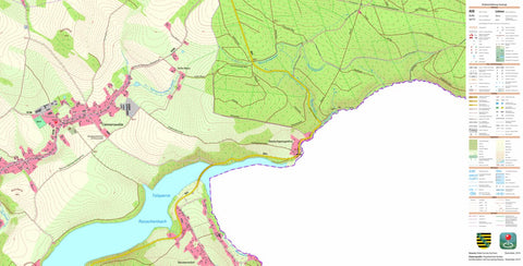 Staatsbetrieb Geobasisinformation und Vermessung Sachsen Cämmerswalde, Neuhausen/Erzgeb. (1:10,000 scale) digital map