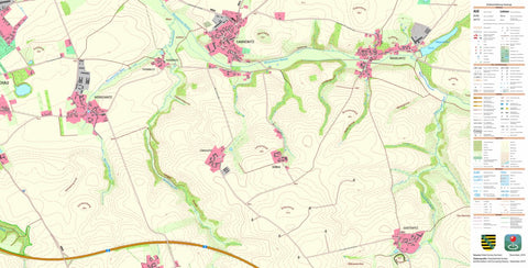 Staatsbetrieb Geobasisinformation und Vermessung Sachsen Cannewitz, Grimma, Stadt (1:10,000 scale) digital map