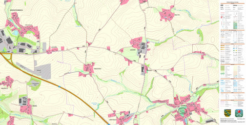 Staatsbetrieb Geobasisinformation und Vermessung Sachsen Choren, Döbeln, Stadt (1:10,000 scale) digital map