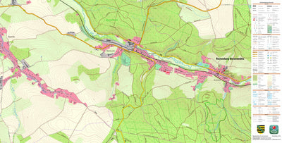 Staatsbetrieb Geobasisinformation und Vermessung Sachsen Clausnitz, Rechenberg-Bienenmühle (1:10,000 scale) digital map