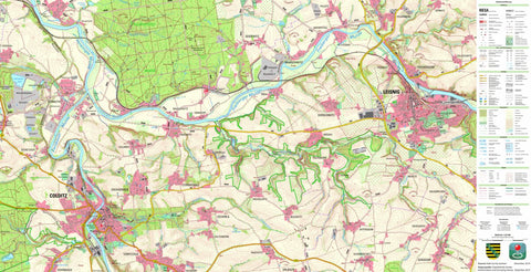 Staatsbetrieb Geobasisinformation und Vermessung Sachsen Colditz, Colditz, Stadt (1:25,000 scale) digital map