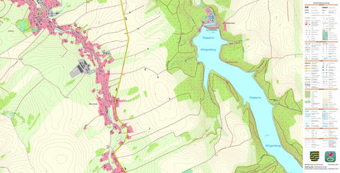 Staatsbetrieb Geobasisinformation und Vermessung Sachsen Colmnitz, Klingenberg (1:10,000 scale) digital map