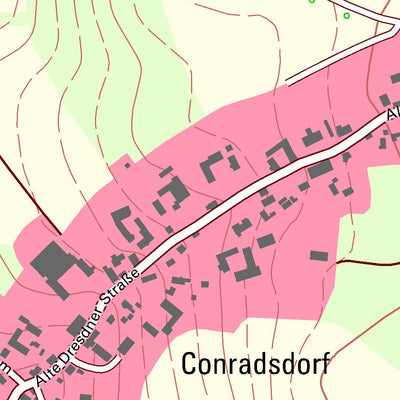 Staatsbetrieb Geobasisinformation und Vermessung Sachsen Conradsdorf, Halsbrücke (1:10,000 scale) digital map