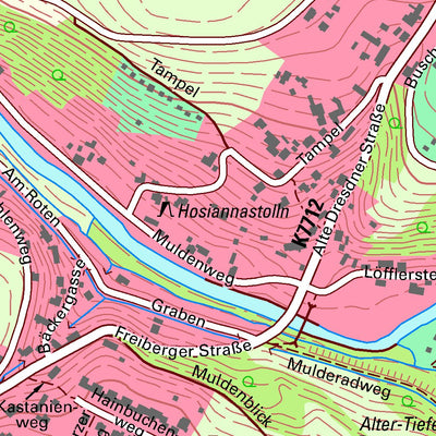 Staatsbetrieb Geobasisinformation und Vermessung Sachsen Conradsdorf, Halsbrücke (1:10,000 scale) digital map