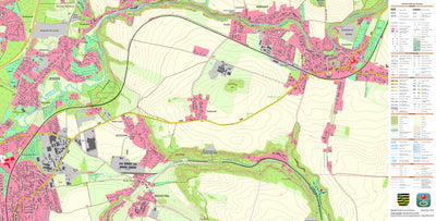 Staatsbetrieb Geobasisinformation und Vermessung Sachsen Copitz, Pirna, Stadt (1:10,000 scale) digital map