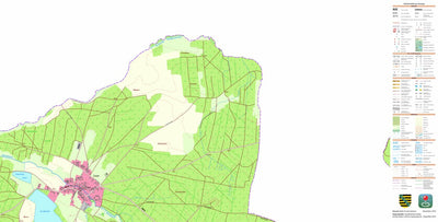 Staatsbetrieb Geobasisinformation und Vermessung Sachsen Cosel, Schwepnitz (1:10,000 scale) digital map
