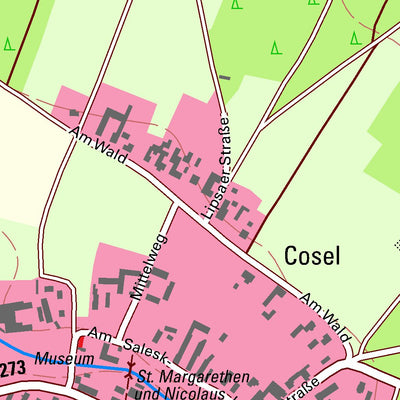 Staatsbetrieb Geobasisinformation und Vermessung Sachsen Cosel, Schwepnitz (1:10,000 scale) digital map