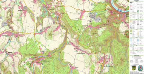 Staatsbetrieb Geobasisinformation und Vermessung Sachsen Cotta, Dohma (1:25,000 scale) digital map