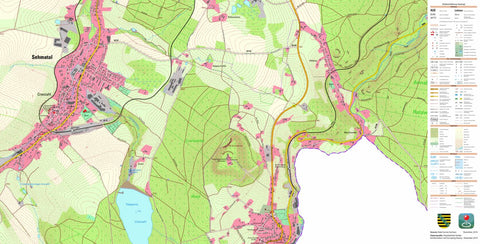 Staatsbetrieb Geobasisinformation und Vermessung Sachsen Cranzahl, Sehmatal (1:10,000 scale) digital map