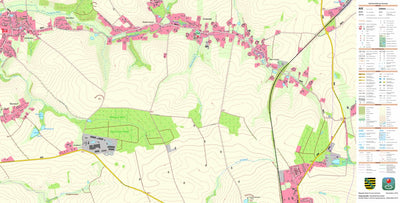 Staatsbetrieb Geobasisinformation und Vermessung Sachsen Crossen, Erlau (1:10,000 scale) digital map