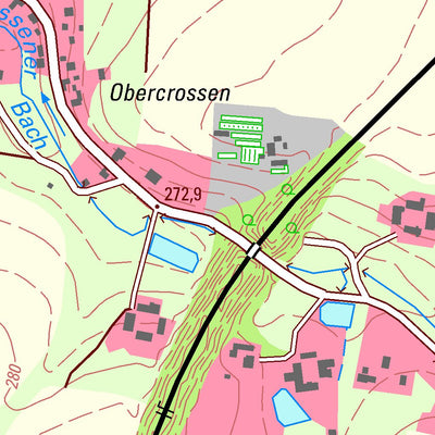 Staatsbetrieb Geobasisinformation und Vermessung Sachsen Crossen, Erlau (1:10,000 scale) digital map