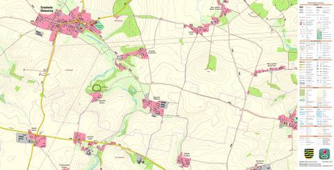 Staatsbetrieb Geobasisinformation und Vermessung Sachsen Crostwitz, Crostwitz (1:10,000 scale) digital map