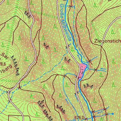 Staatsbetrieb Geobasisinformation und Vermessung Sachsen Crottendorf, Crottendorf (1:25,000 scale) digital map