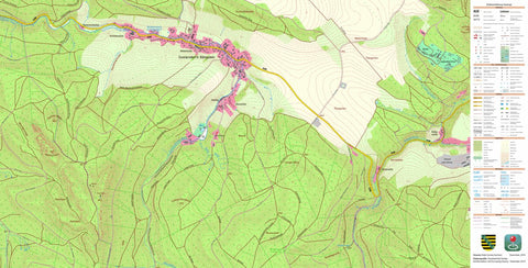 Staatsbetrieb Geobasisinformation und Vermessung Sachsen Cunnersdorf b. Königstein, Gohrisch 1 (1:10,000 scale) digital map