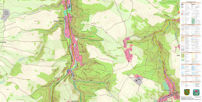 Staatsbetrieb Geobasisinformation und Vermessung Sachsen Cunnersdorf, Glashütte, Stadt (1:10,000 scale) digital map