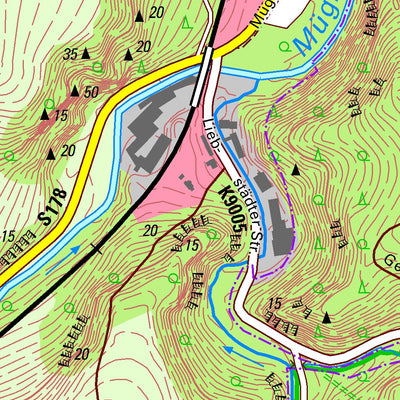 Staatsbetrieb Geobasisinformation und Vermessung Sachsen Cunnersdorf, Glashütte, Stadt (1:10,000 scale) digital map