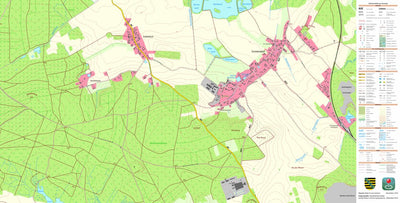 Staatsbetrieb Geobasisinformation und Vermessung Sachsen Cunnersdorf, Kamenz, Stadt (1:10,000 scale) digital map