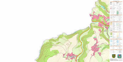 Staatsbetrieb Geobasisinformation und Vermessung Sachsen Cunsdorf, Elsterberg, Stadt (1:10,000 scale) digital map