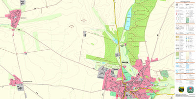 Staatsbetrieb Geobasisinformation und Vermessung Sachsen Dahlen, Dahlen, Stadt (1:10,000 scale) digital map