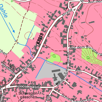 Staatsbetrieb Geobasisinformation und Vermessung Sachsen Dahlen, Dahlen, Stadt (1:10,000 scale) digital map