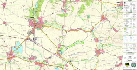 Staatsbetrieb Geobasisinformation und Vermessung Sachsen Dahlen, Dahlen, Stadt (1:25,000 scale) digital map