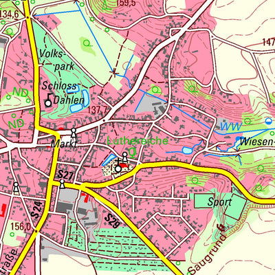 Staatsbetrieb Geobasisinformation und Vermessung Sachsen Dahlen, Dahlen, Stadt (1:25,000 scale) digital map
