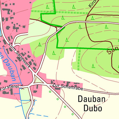 Staatsbetrieb Geobasisinformation und Vermessung Sachsen Dauban, Hohendubrau (1:10,000 scale) digital map
