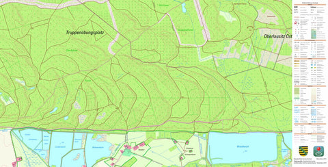 Staatsbetrieb Geobasisinformation und Vermessung Sachsen Daubitz, Rietschen (1:10,000 scale) digital map