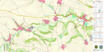 Staatsbetrieb Geobasisinformation und Vermessung Sachsen Daubnitz, Lommatzsch, Stadt (1:10,000 scale) digital map