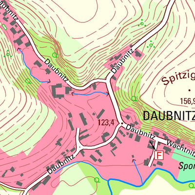 Staatsbetrieb Geobasisinformation und Vermessung Sachsen Daubnitz, Lommatzsch, Stadt (1:10,000 scale) digital map