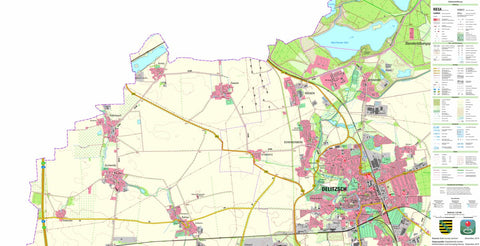 Staatsbetrieb Geobasisinformation und Vermessung Sachsen Delitzsch, Delitzsch, Stadt (1:25,000 scale) digital map