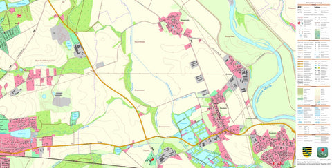 Staatsbetrieb Geobasisinformation und Vermessung Sachsen Deuben, Bennewitz (1:10,000 scale) digital map