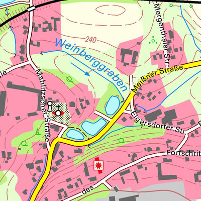 Staatsbetrieb Geobasisinformation und Vermessung Sachsen Deutschenbora, Nossen, Stadt (1:10,000 scale) digital map