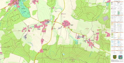 Staatsbetrieb Geobasisinformation und Vermessung Sachsen Diehmen, Doberschau-Gaußig (1:10,000 scale) digital map