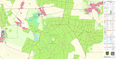 Staatsbetrieb Geobasisinformation und Vermessung Sachsen Diehsa, Waldhufen (1:10,000 scale) digital map