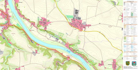 Staatsbetrieb Geobasisinformation und Vermessung Sachsen Diera, Diera-Zehren (1:10,000 scale) digital map