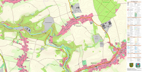 Staatsbetrieb Geobasisinformation und Vermessung Sachsen Diethensdorf, Claußnitz (1:10,000 scale) digital map