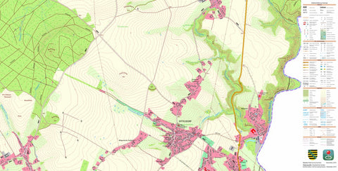 Staatsbetrieb Geobasisinformation und Vermessung Sachsen Dittelsdorf, Zittau, Stadt (1:10,000 scale) digital map