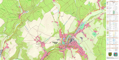 Staatsbetrieb Geobasisinformation und Vermessung Sachsen Dittersbach, Neuhausen/Erzgeb. (1:10,000 scale) digital map