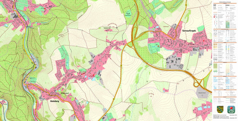 Staatsbetrieb Geobasisinformation und Vermessung Sachsen Dittersdorf, Amtsberg (1:10,000 scale) digital map