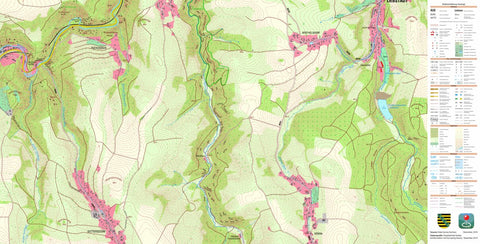 Staatsbetrieb Geobasisinformation und Vermessung Sachsen Dittersdorf, Glashütte, Stadt (1:10,000 scale) digital map