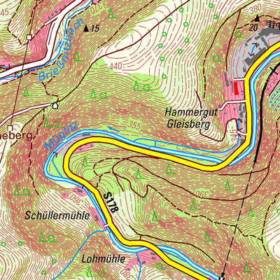 Staatsbetrieb Geobasisinformation und Vermessung Sachsen Dittersdorf, Glashütte, Stadt (1:25,000 scale) digital map