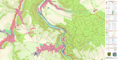 Staatsbetrieb Geobasisinformation und Vermessung Sachsen Dittmannsdorf, Gornau/Erzgeb. (1:10,000 scale) digital map