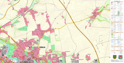 Staatsbetrieb Geobasisinformation und Vermessung Sachsen Döbeln, Döbeln, Stadt (1:10,000 scale) digital map
