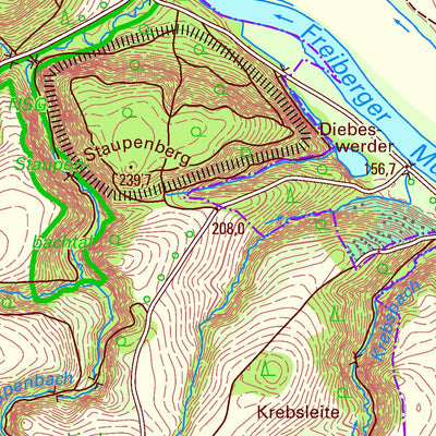 Staatsbetrieb Geobasisinformation und Vermessung Sachsen Döbeln, Döbeln, Stadt (1:25,000 scale) digital map