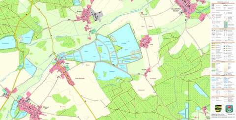 Staatsbetrieb Geobasisinformation und Vermessung Sachsen Döbra, Oßling (1:10,000 scale) digital map