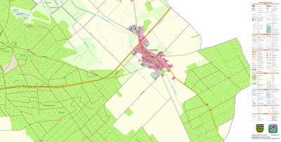 Staatsbetrieb Geobasisinformation und Vermessung Sachsen Döbrichau, Beilrode 1 (1:10,000 scale) digital map