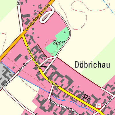 Staatsbetrieb Geobasisinformation und Vermessung Sachsen Döbrichau, Beilrode 1 (1:10,000 scale) digital map